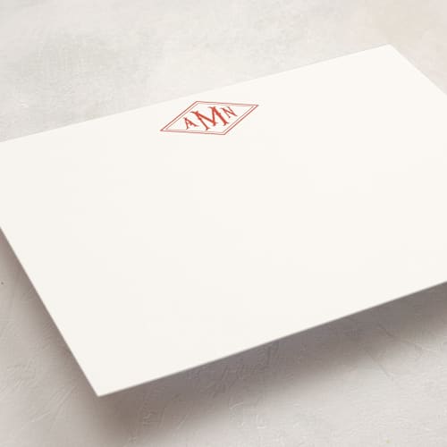 This is a sienna personalized stationery thank you cards with standard by Jennifer Lew called madison printing on signature in 5x7