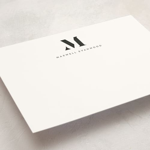 This is a ice personalized stationery thank you cards with standard by chocomocacino called sigma printing on signature in 5x7