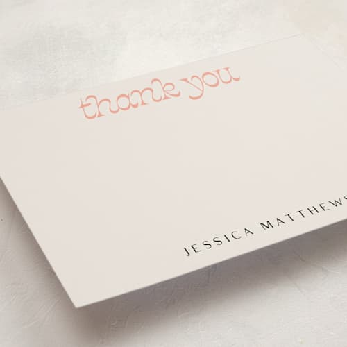 This is a sunset personalized stationery thank you cards with standard by Lissabeth Anglin called nomads printing on signature in 5x7