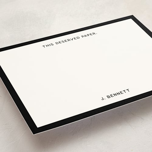 This is a noir personalized stationery thank you cards with standard by Kimberly FitzSimons called cooler than a text printing on signature in 5x7