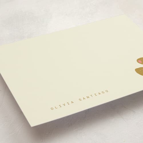 This is a olive personalized stationery thank you cards with standard by Sierra Lee called olives printing on signature in 5x7