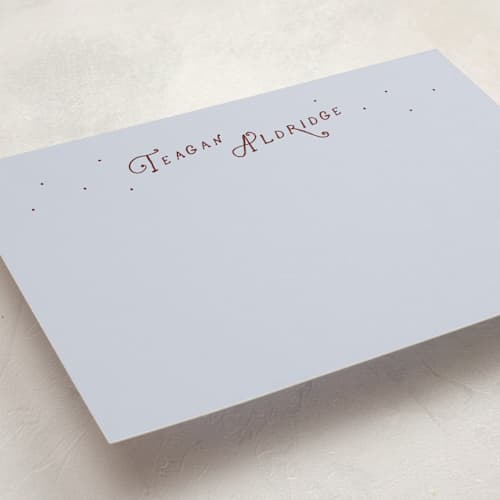 This is a raisin personalized stationery thank you cards with standard by Lea Delaveris called while printing on signature in 5x7