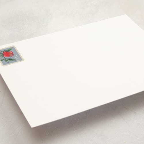 This is a pomegranate personalized stationery thank you cards with standard by letterfix called pomegranate printing on signature in 5x7