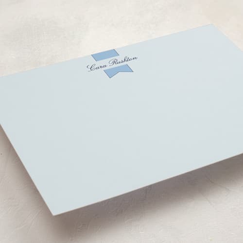 This is a pond personalized stationery thank you cards with standard by Kristin Rees Design called ribbon name printing on signature in 5x7