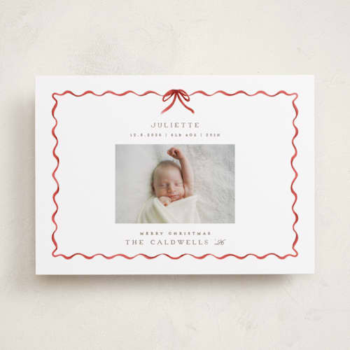 This is a crimson babys first christmas with standard by Grae called lovely holiday printing on recycled smooth signature in standard