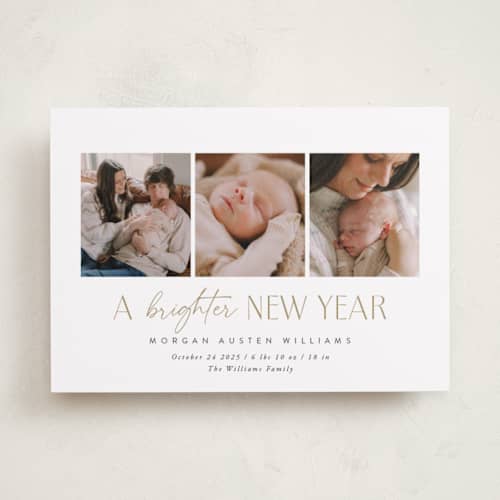 This is a snow babys first christmas with standard by Robert and Stella called counting those blessings printing on recycled smooth signature in standard