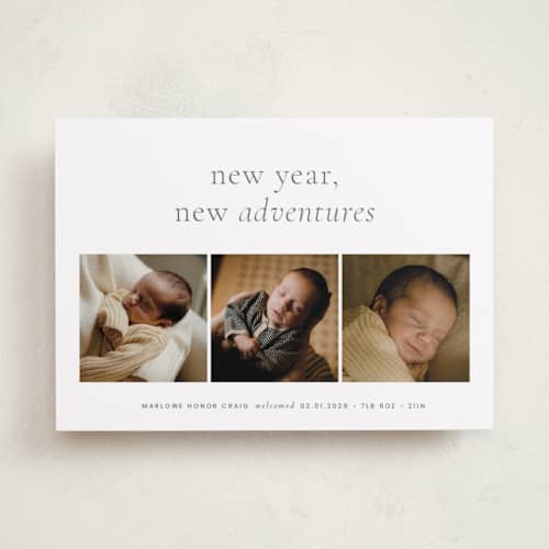 This is a forest babys first christmas with standard by Blustery August called awaits printing on recycled smooth signature in standard