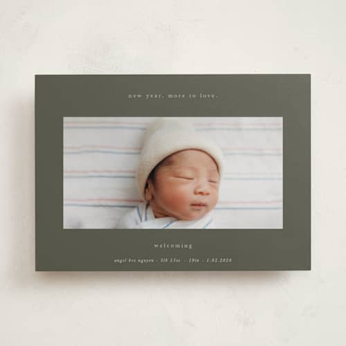This is a serenity babys first christmas with standard by Blustery August called more to love printing on recycled smooth signature in standard