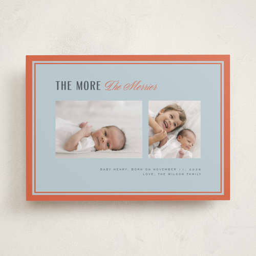 This is a winter frost babys first christmas with standard by Ana de Sousa called the merrier printing on recycled smooth signature in standard