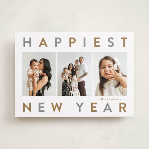 This is a wheat photo christmas cards with standard by Carolyn MacLaren called contrast blessings printing on recycled smooth signature in standard