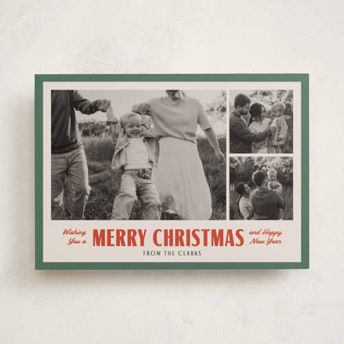 This is a evergreen photo christmas cards with standard by Sarah Curry called berkeley printing on recycled smooth signature in standard
