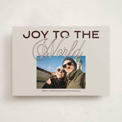 This is a cocoa photo christmas cards with standard by Inkblot Design called outline moment printing on recycled smooth signature in standard