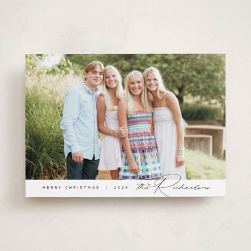 This is a snow photo christmas cards with standard by Nicoletta Savod called elegance printing on recycled smooth signature in standard