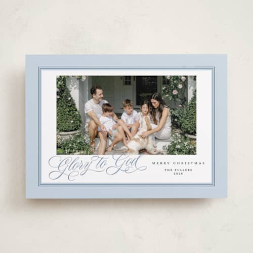 This is a frost photo christmas cards with standard by Alston Foster called christmas glory printing on recycled smooth signature in standard