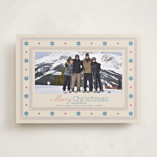 This is a ice photo christmas cards with standard by Erika Firm called saint moritz printing on recycled smooth signature in standard