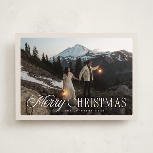 This is a latte photo christmas cards with standard by Nicole Walsh called icon printing on recycled smooth signature in standard