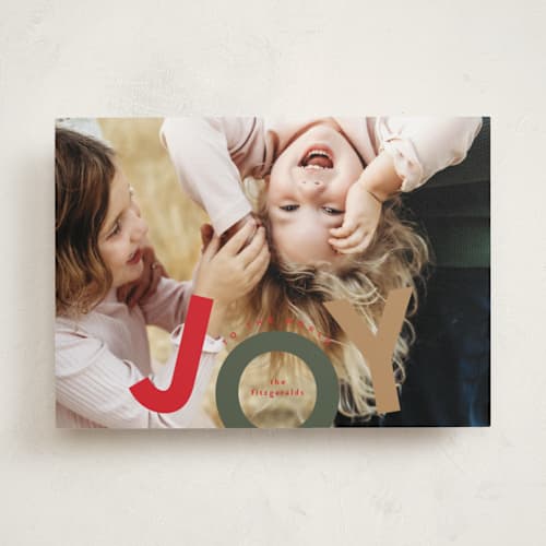This is a santa photo christmas cards with standard by Jackie Crawford called exuberant printing on recycled smooth signature in standard