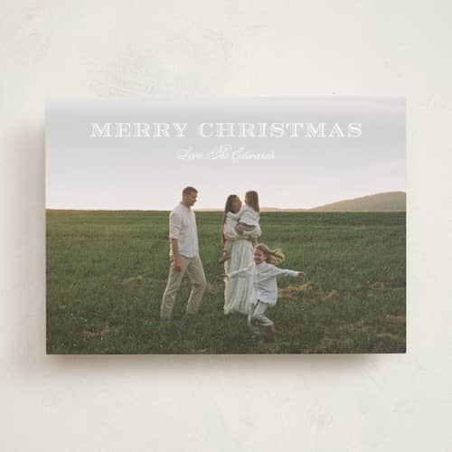This is a sugar photo christmas cards with standard by Carolyn MacLaren called classic coast printing on recycled smooth signature in standard