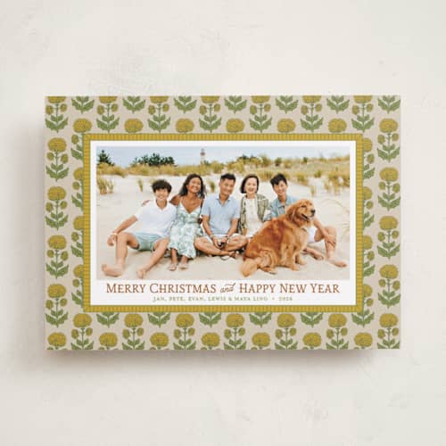 This is a almond photo christmas cards with standard by Erika Firm called beach house summer printing on recycled smooth signature in standard