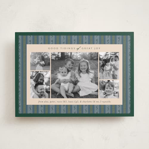 This is a fir photo christmas cards with standard by Amy Kross called hudson printing on recycled smooth signature in standard