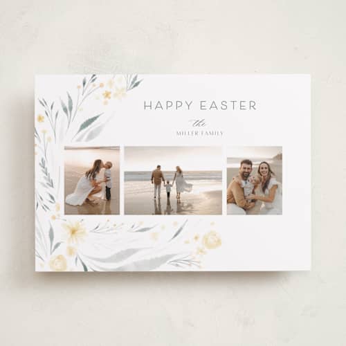 This is a sunshine easter photo cards with standard by Nicoletta Savod called floral trio printing on recycled smooth signature in standard