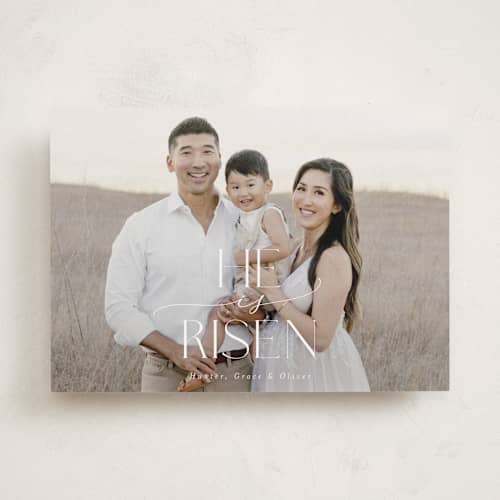 This is a snow easter photo cards with standard by Nicoletta Savod called pure simplicity printing on recycled smooth signature in standard