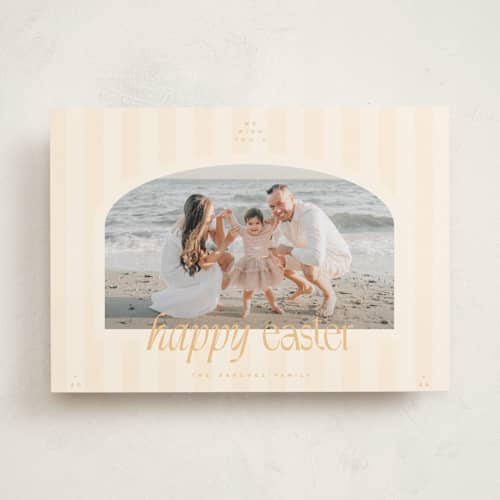 This is a sunshine easter photo cards with standard by Blustery August called stripes printing on recycled smooth signature in standard