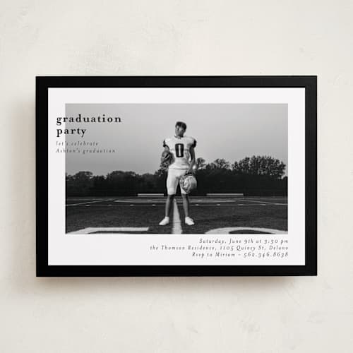 This is a chalk graduation invitations with standard by Deynaaz Daraei called naruna printing on recycled smooth signature in standard