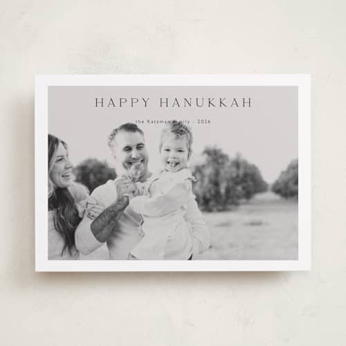 This is a onyx hanukkah cards with standard by Benita Crandall called the modernist printing on recycled smooth signature in standard