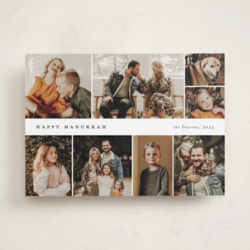 This is a cotton hanukkah cards with standard by Stacey Meacham called many memories printing on recycled smooth signature in standard