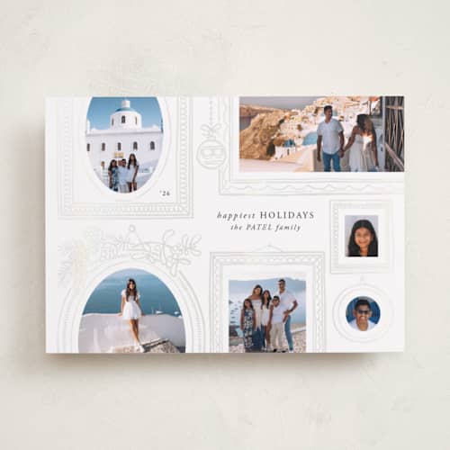 This is a snow gloss press holiday cards with gloss press by Leia Matt called gallery wall printing on recycled smooth signature in standard