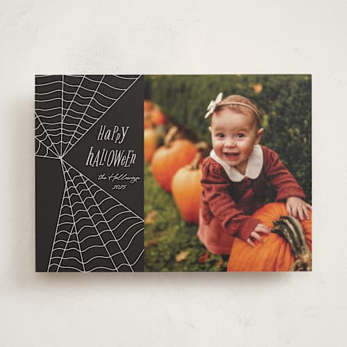 This is a night halloween party invitations cards with standard by Morgan Kendall called web printing on recycled smooth signature in standard