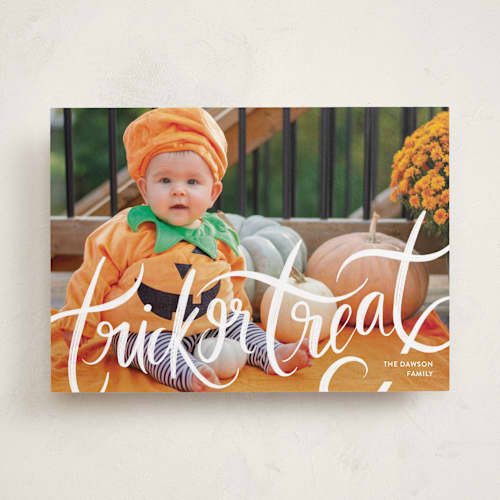 This is a ghost halloween party invitations cards with standard by Pixel and Hank called good times printing on recycled smooth signature in standard