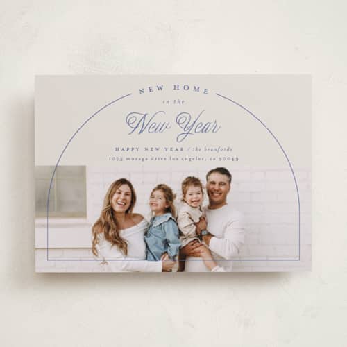 This is a midnight new year photo cards with standard by Alexandra Cohn called regency printing on recycled smooth signature in standard