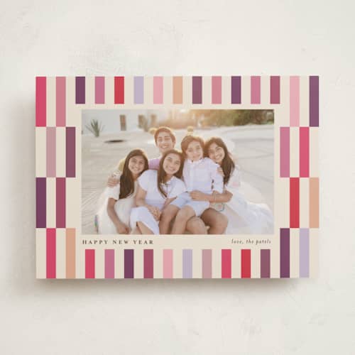 This is a pomegranate new year photo cards with standard by chocomocacino called pabassinas printing on recycled smooth signature in standard