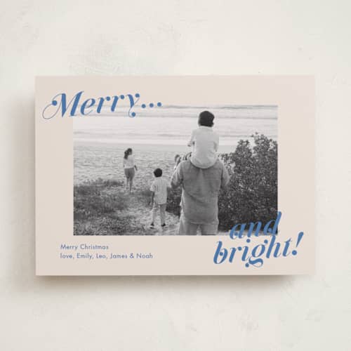 This is a lake new year photo cards with standard by Megan Davis called wrapped up printing on recycled smooth signature in standard