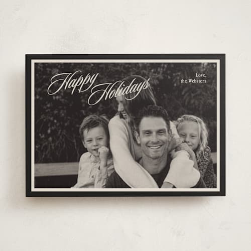 This is a inkwell holiday photo cards with standard by Ani Somi called classic portrait printing on recycled smooth signature in standard