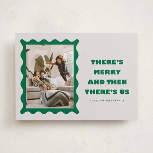 This is a pine holiday photo cards with standard by Anna Elder called and then us printing on recycled smooth signature in standard