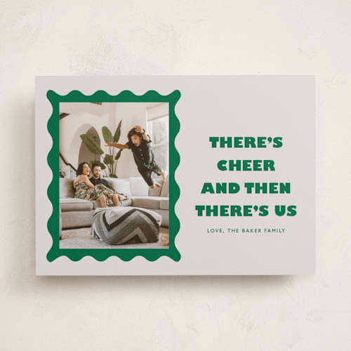 This is a pine holiday photo cards with standard by Anna Elder called and then us printing on recycled smooth signature in standard