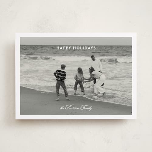 This is a snow holiday photo cards with standard by Ashlee Townsend called light study printing on recycled smooth signature in standard