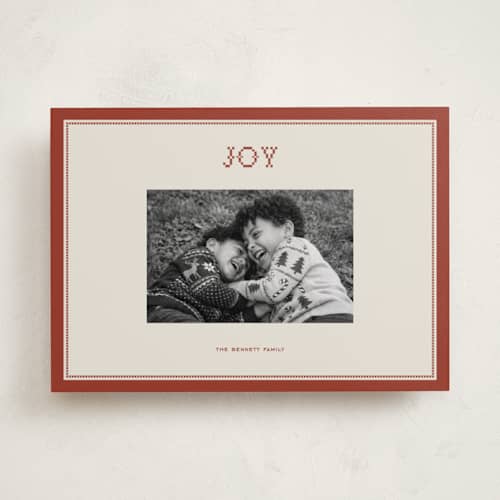 This is a apple holiday photo cards with standard by Kelly Watkins called murphy printing on recycled smooth signature in standard