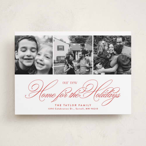 This is a berry holiday photo cards with standard by Alethea and Ruth called home slideshow printing on recycled smooth signature in standard