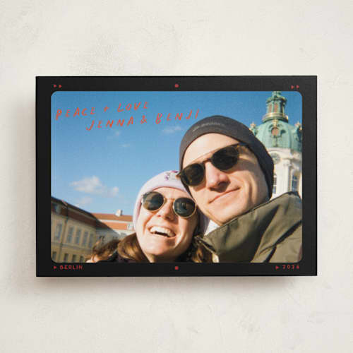 This is a chroma holiday photo cards with standard by Kamala Nahas called film note printing on recycled smooth signature in standard
