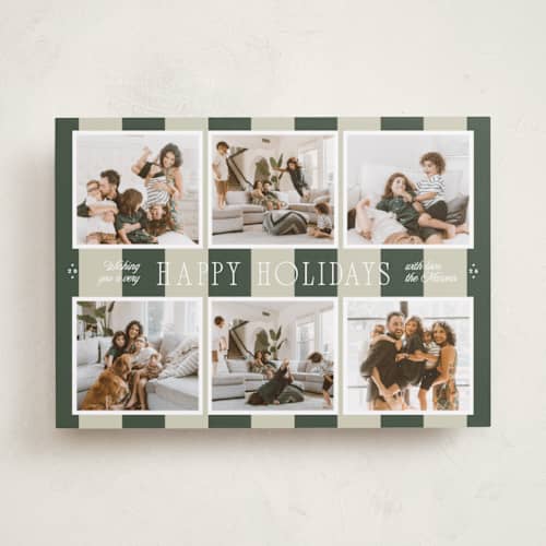 This is a spruce holiday photo cards with standard by Blustery August called apple cider printing on recycled smooth signature in standard