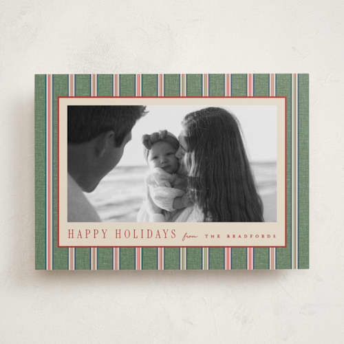 This is a pine holiday photo cards with standard by Amy Kross called atwood printing on recycled smooth signature in standard