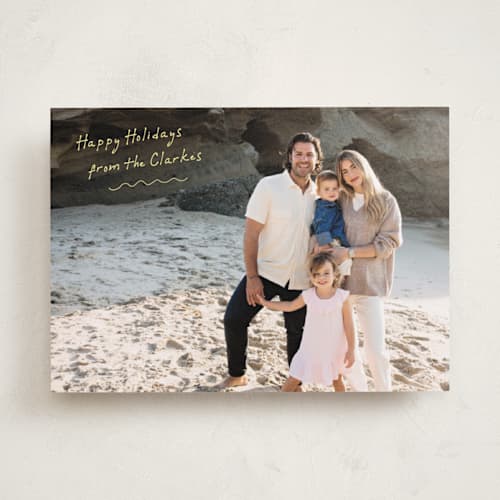 This is a lemon holiday photo cards with standard by Ekko Studio called tiny note printing on recycled smooth signature in standard