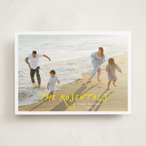 This is a stargazer holiday photo cards with standard by Tamara Hilje called the family printing on recycled smooth signature in standard