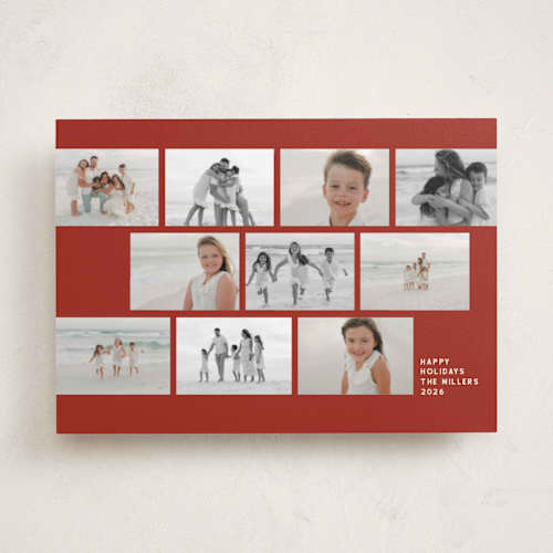 This is a santa holiday photo cards with standard by Sumak Studio called holiday ten printing on recycled smooth signature in standard