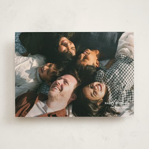 This is a snow holiday photo cards with standard by Studio Suku called notable printing on recycled smooth signature in standard