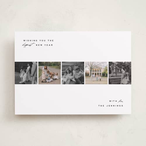 This is a snow holiday photo cards with standard by Ellen Schlegelmilch called square snaps printing on recycled smooth signature in standard